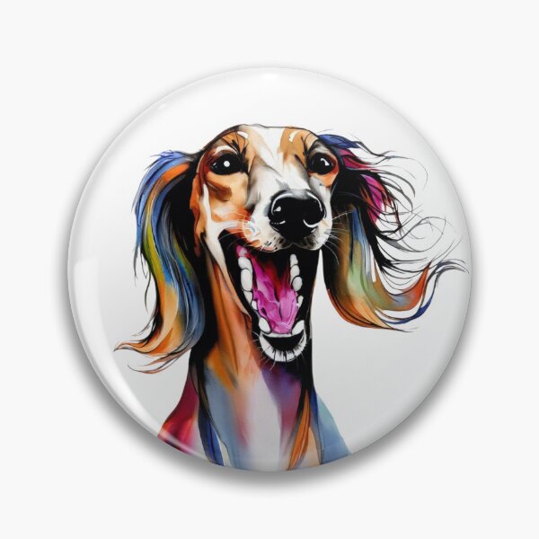 Item preview, Colorful Saluki - Cute Dog Art for Pet Lovers and Owners designed and sold by NinosDelViento.