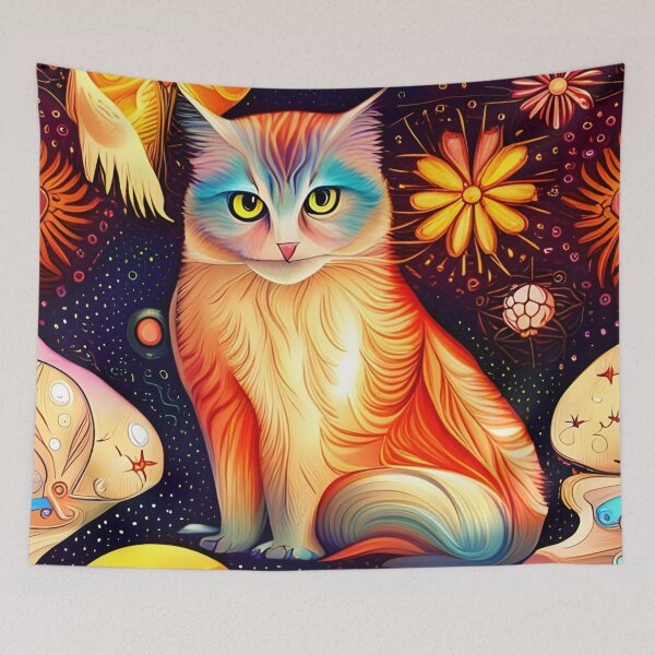 Item preview, Retro Funky Owl Cat designed and sold by WitchyWare.