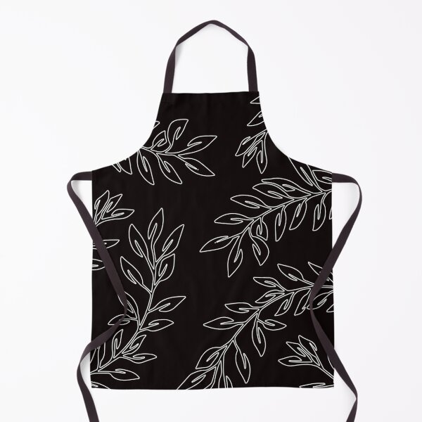 Item preview, White And Black Leaves Pattern designed and sold by theWeppen.