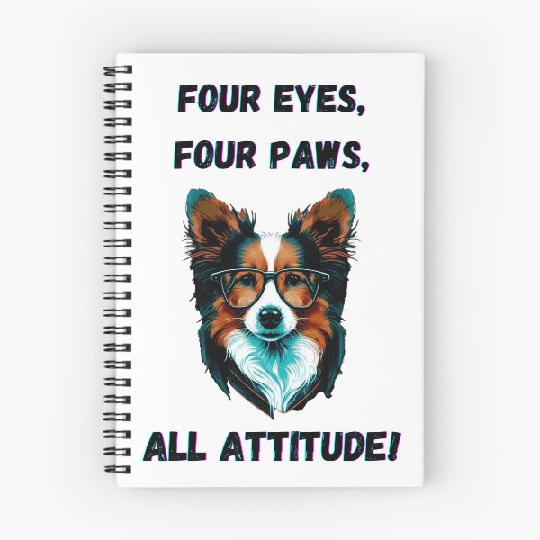 Item preview, "Four Eyes, Four Paws, All Attitude!" Cute Dog Art Print designed and sold by GiveMeMood.