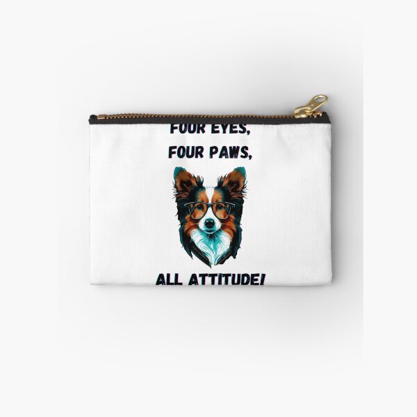 Item preview, "Four Eyes, Four Paws, All Attitude!" Cute Dog Art Print designed and sold by GiveMeMood.