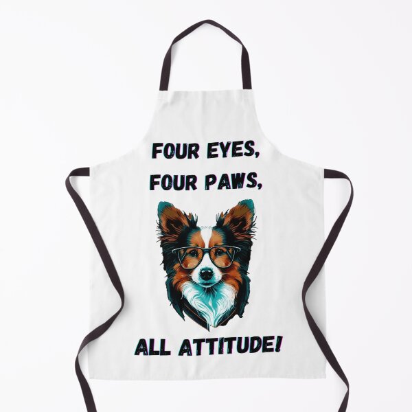 Item preview, "Four Eyes, Four Paws, All Attitude!" Cute Dog Art Print designed and sold by GiveMeMood.
