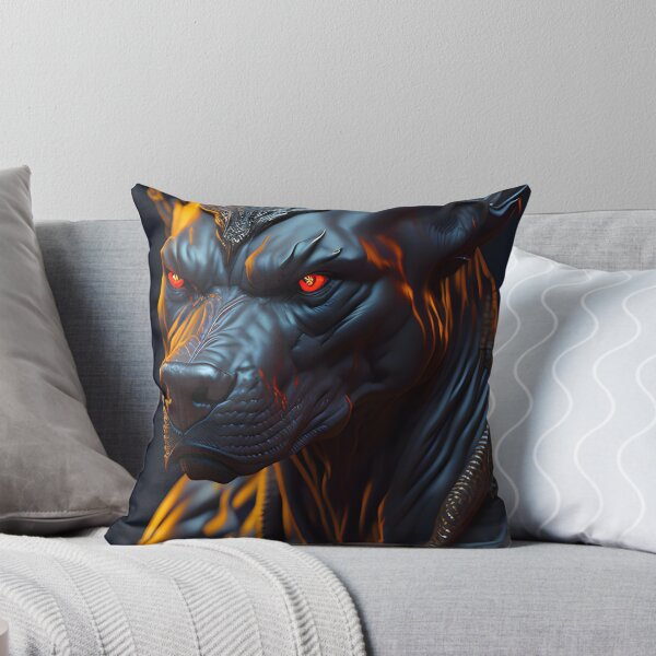 Item preview, Pitbull gargoyle with red glowing eyes designed and sold by magikman65.