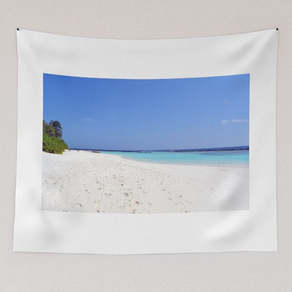 Item preview, Beach in Maldives with white sand and blue clear water designed and sold by oanaunciuleanu.