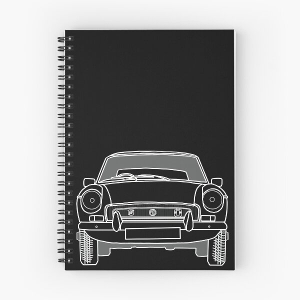 Item preview, 1970 MGB GT- white outline designed and sold by Shana Gardner.