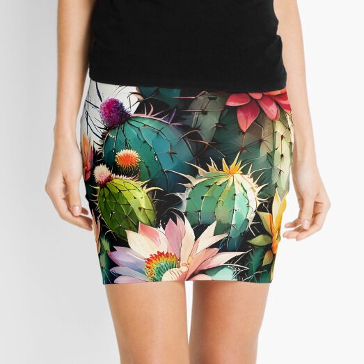 Blooming Cactus Mini Skirt