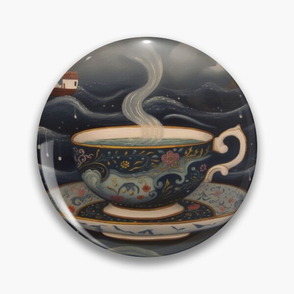 Item preview, Storm in a Teacup folk art designed and sold by Hilary Thwaites.