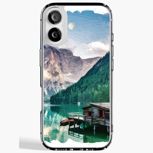 Artikelvorschau, Pinselkunstsee und Berge entworfen und verkauft von Ultimatedezign.