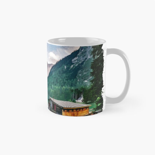 Item preview, Brush art lake and mountains designed and sold by Ultimatedezign.