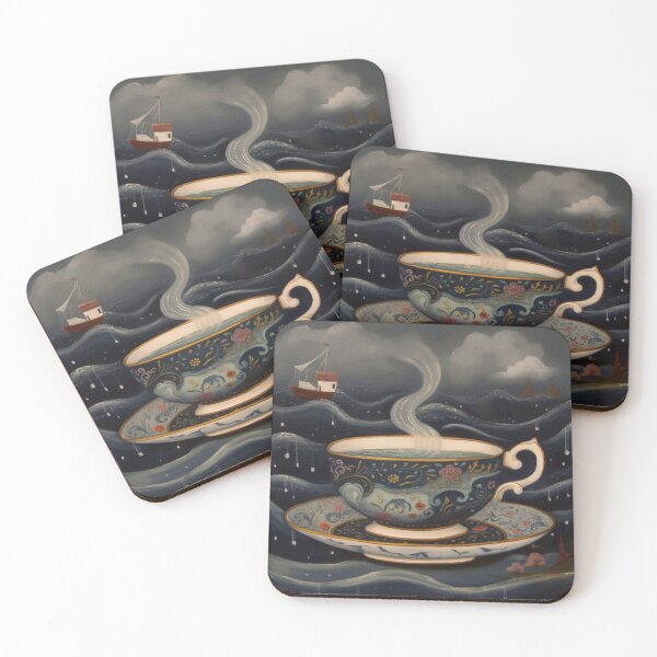 Item preview, Storm in a Teacup folk art designed and sold by Hilary Thwaites.