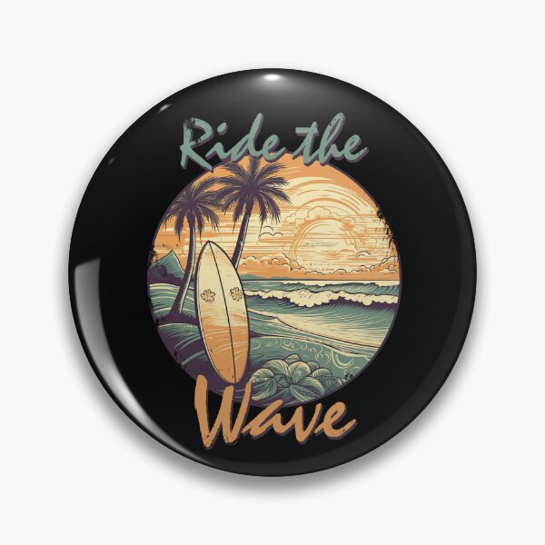 Item preview, Ride the wave - Vintage Surfing designed and sold by TeePulseMania.