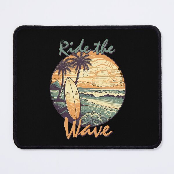 Item preview, Ride the wave - Vintage Surfing designed and sold by TeePulseMania.