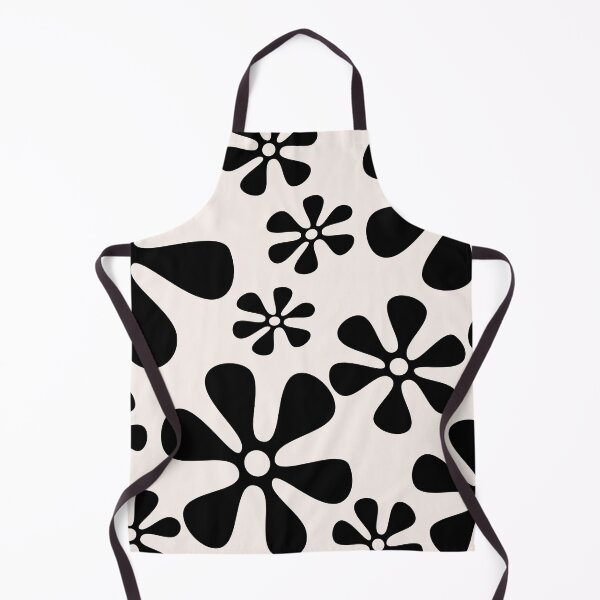 Item preview, Retro Flowers Pattern White Black designed and sold by theWeppen.