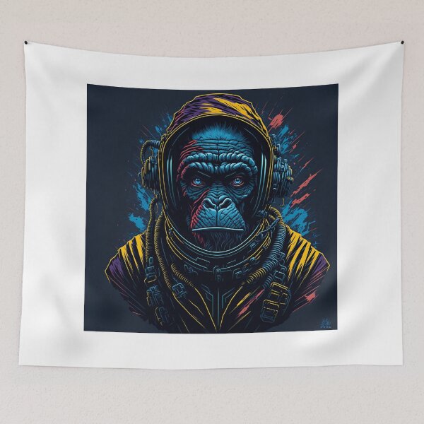 Item preview, Astro-Chimp Chronicles| The Final Frontier: Ape Edition| Simian Space Odyssey| Galactic Ape Escape designed and sold by RedArtG09.