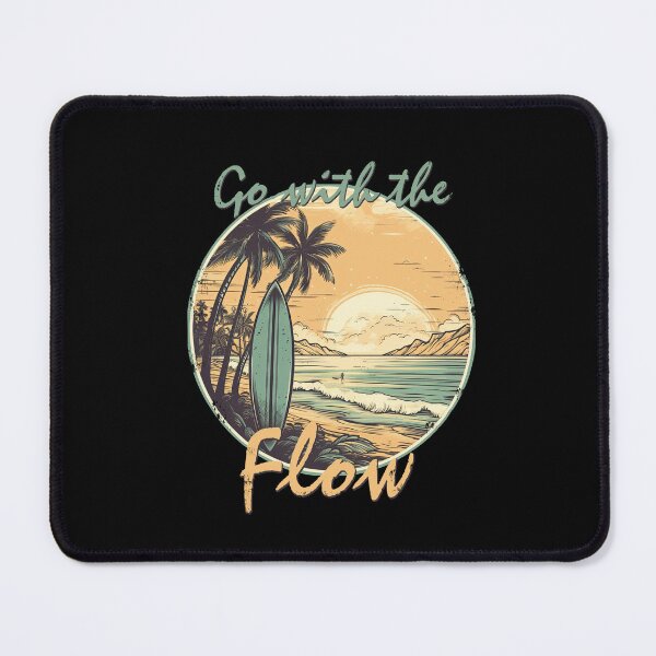 Item preview, Go with the flow - Vintage Surfing designed and sold by TeePulseMania.