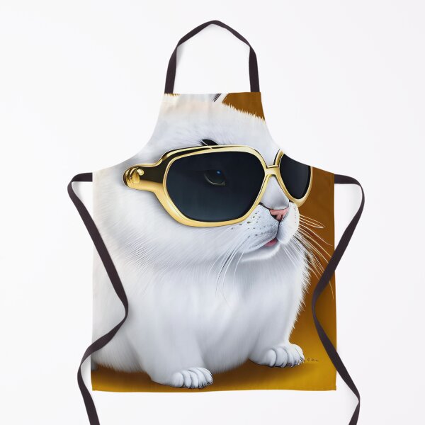 Item preview, A Very Cool White Rabbit Wearing Gold Framed Sunglasses designed and sold by beddreams.