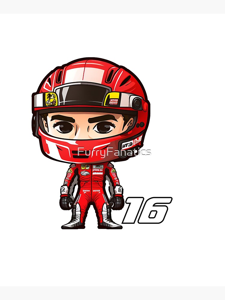 Charles Leclerc: The Monegasque Marvel! F1 Driver Cartoon Art with