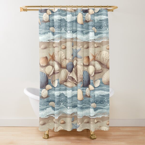 Vintage Brass Seashell Shower Curtain Hooks - Set Of 12 – Rabbit