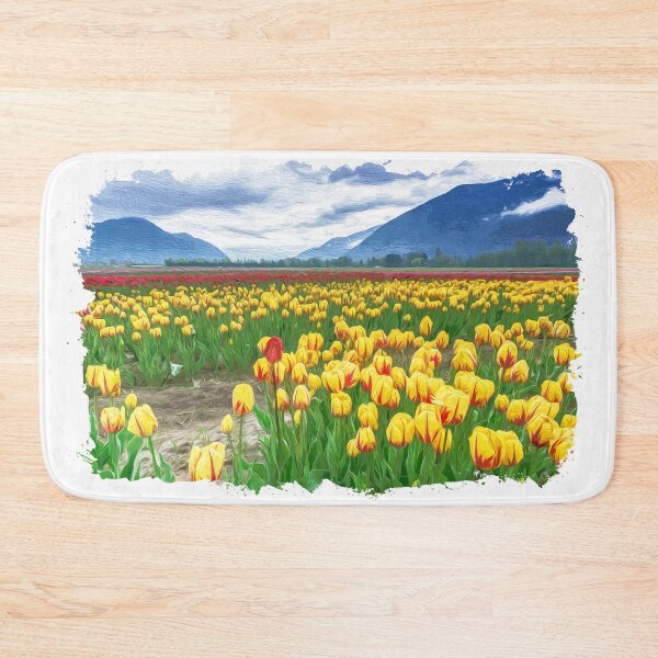 Item preview, Tulip and mountain brush art designed and sold by Ultimatedezign.