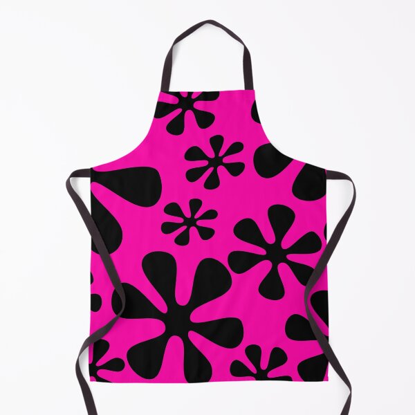 Item preview, Retro Flowers Pattern Black Pink designed and sold by theWeppen.