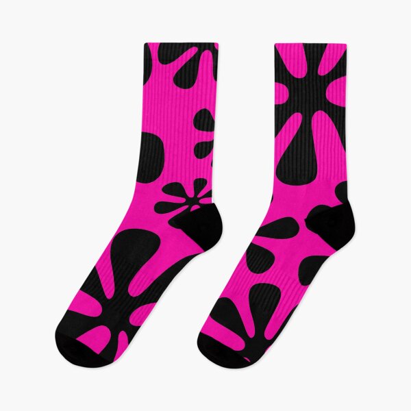 Item preview, Retro Flowers Pattern Black Pink designed and sold by theWeppen.