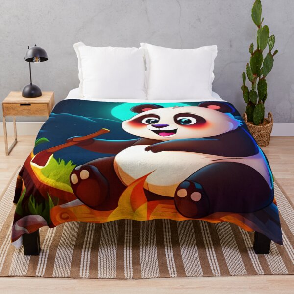 Item preview, Chubby Panda Camping by the Fire designed and sold by ZarliaShop.