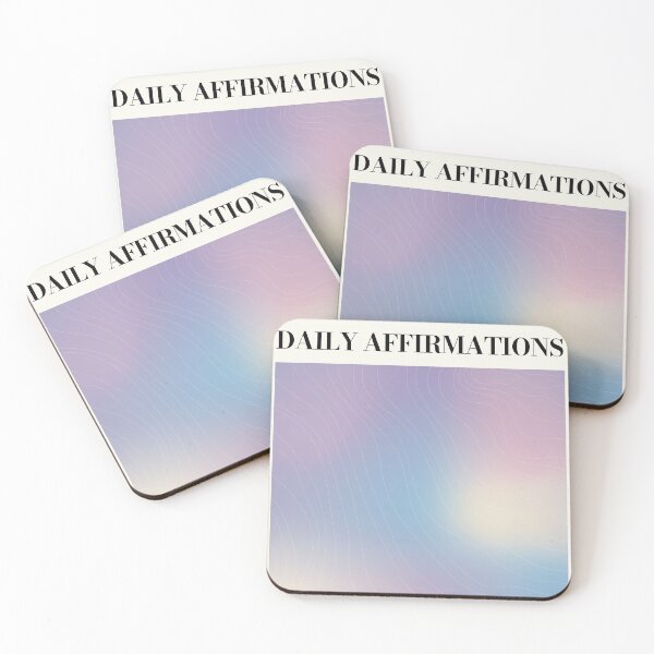 Item preview, Daily Affirmations gradient poster | Law of attraction and affirmations art designed and sold by VerbenaStudio.