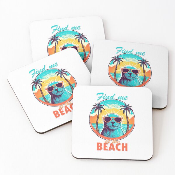 Item preview, Fine me at the Beach Seal designed and sold by TeePulseMania.