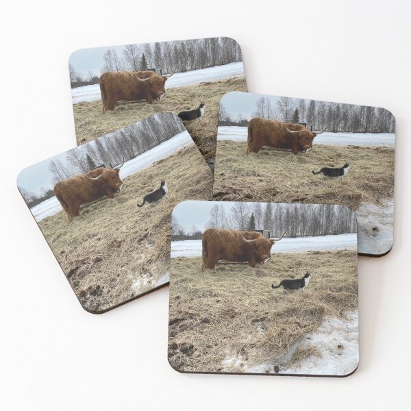 Artikelvorschau, Scottish Highland Cattle Cow and cat 4379 entworfen und verkauft von SaarelaHighland.