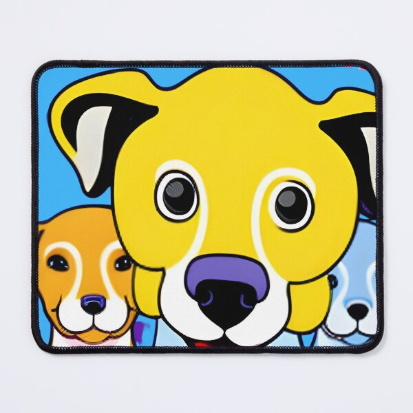 Item preview, Three Cute Colorful Dogs Woofing and Waiting For You to Come Home designed and sold by beddreams.