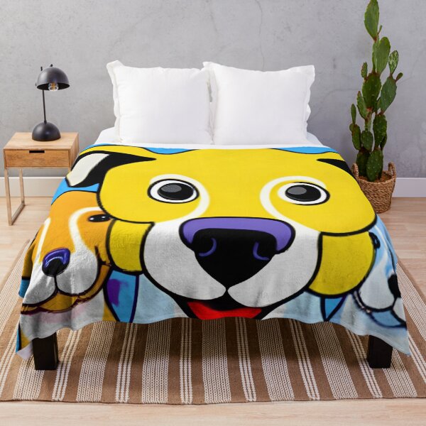 Item preview, Three Cute Colorful Dogs Woofing and Waiting For You to Come Home designed and sold by beddreams.