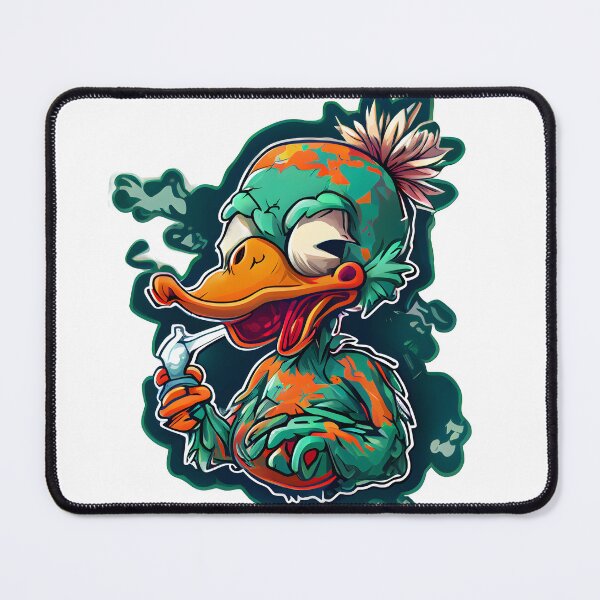Item preview,  cute high duck smoking weed designed and sold by futuresimo04.