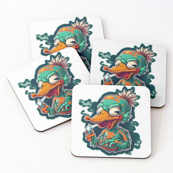 Item preview,  cute high duck smoking weed designed and sold by futuresimo04.
