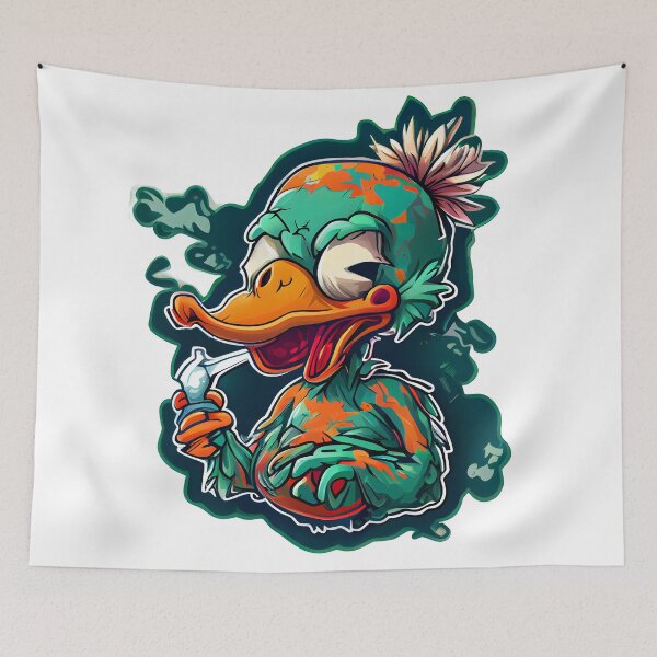 Item preview,  cute high duck smoking weed designed and sold by futuresimo04.