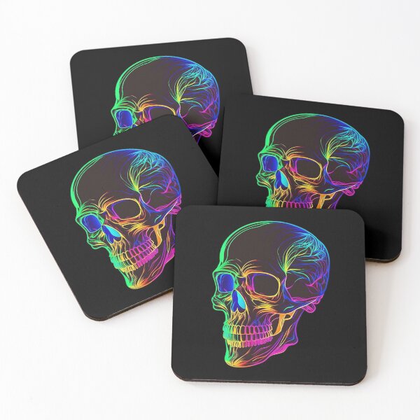 Item preview, Neon Skull Silhouette designed and sold by FrumTheMindOf.