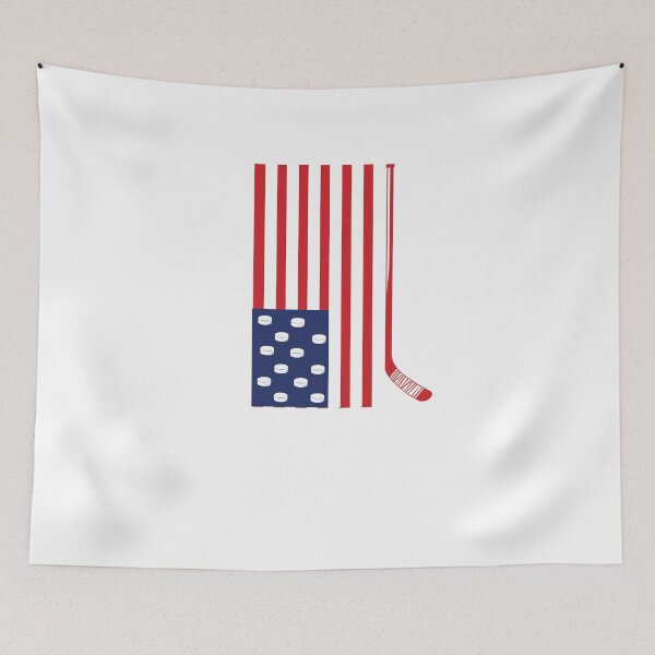 Artikelvorschau, Hockey Stick und Pucks amerikanische Flagge Hockey Fans Geschenk entworfen und verkauft von Seas Wanda.