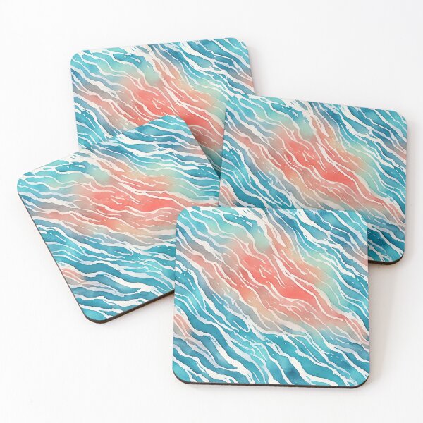 Item preview, Coastal Squall - A Minimalist Beach Wave Pattern designed and sold by Girly-Universe.