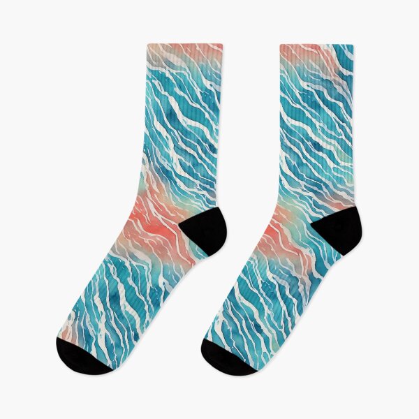Item preview, Coastal Squall - A Minimalist Beach Wave Pattern designed and sold by Girly-Universe.
