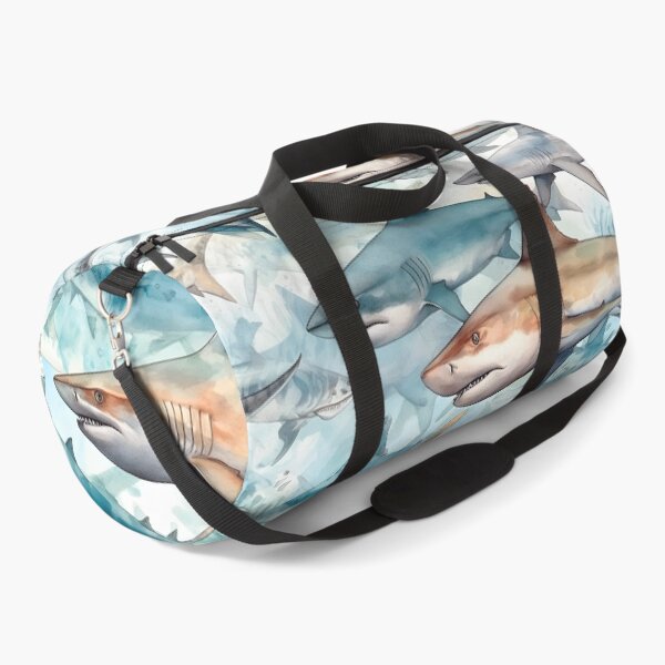 Artikelvorschau, Haie Fantastische Tiere Retro-Aquarellmuster entworfen und verkauft von SecretDicer.