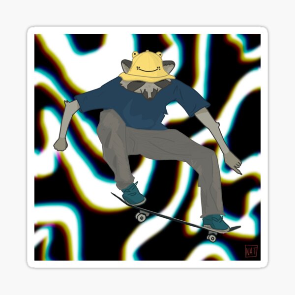 Raton-laveur skater Sticker