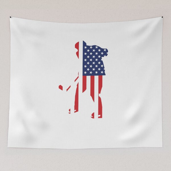Artikelvorschau, Hockey Stick und Pucks amerikanische Flagge Hockey-Spieler entworfen und verkauft von Seas Wanda.