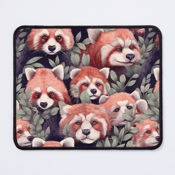 Item preview, Red Pandas Fantastic Animals Retro Watercolor Pattern designed and sold by SecretDicer.