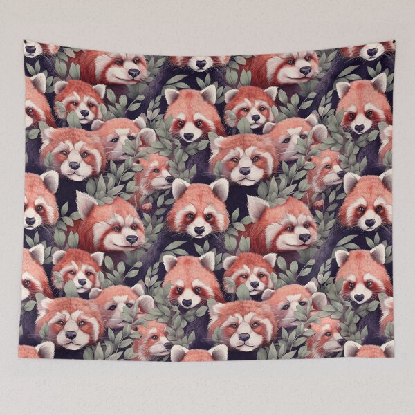 Item preview, Red Pandas Fantastic Animals Retro Watercolor Pattern designed and sold by SecretDicer.