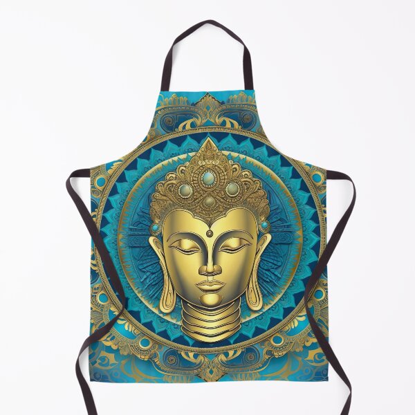 Item preview, Buddha gold and blue Mandala designed and sold by mark ashkenazi.