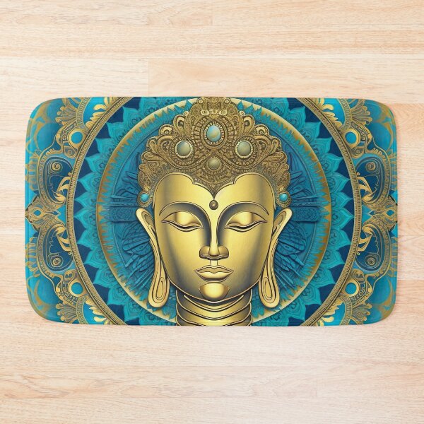 Item preview, Buddha gold and blue Mandala  designed and sold by mark ashkenazi.