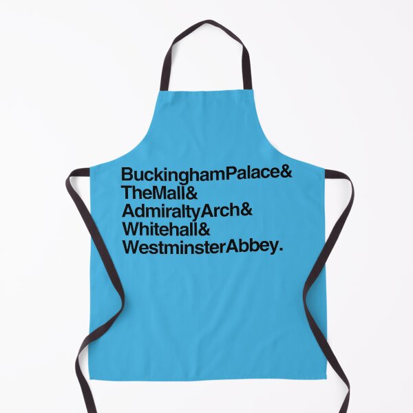 Item preview, The Kings Procession to Westminster Abbey Route Landmarks Names with Ampersands Black on Light Blue designed and sold by ArtCounts.