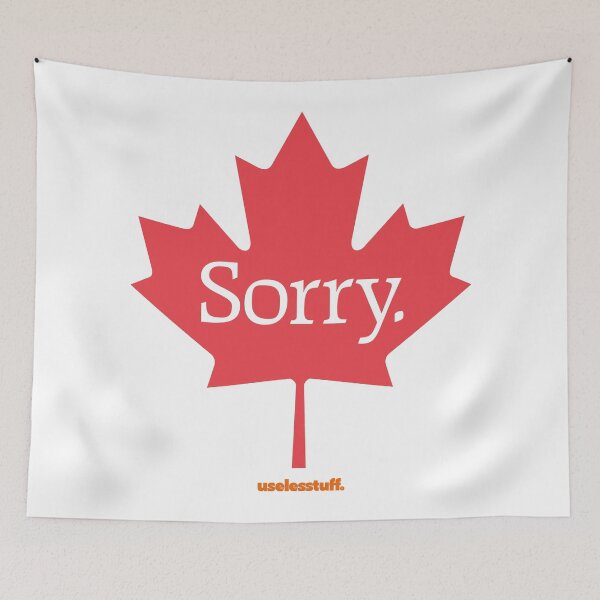 Item preview, 16219-05-CRM – Sorry Maple Leaf – English (Red) designed and sold by Uselesstuff.