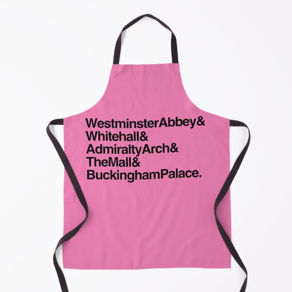 Item preview, The Coronation Procession to Buckingham Palace Route Landmarks Names with Ampersands Black on Pink designed and sold by ArtCounts.
