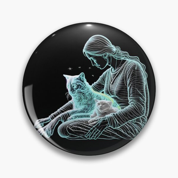 Item preview, cat and a human designed and sold by M16ka7a.