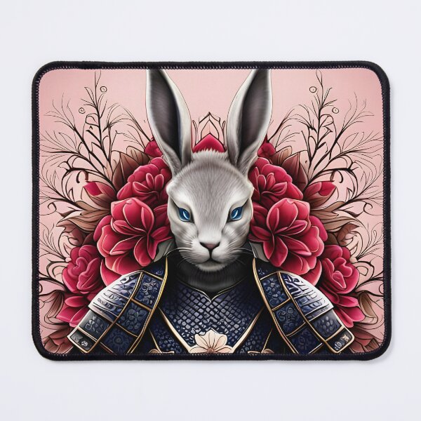 Item preview, Edo-era samurai rabbit portrait designed and sold by ZarliaShop.